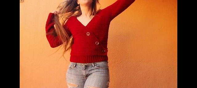 The Green Marble Wrap Sweater