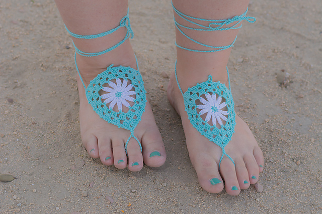 Summer Daisy Barefoot Sandals