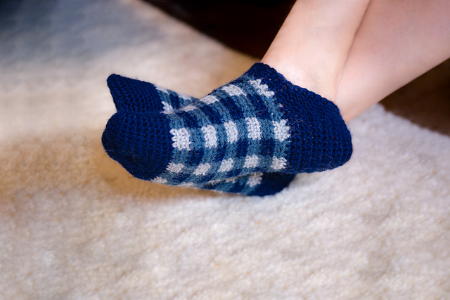 Gingham Slipper Socks