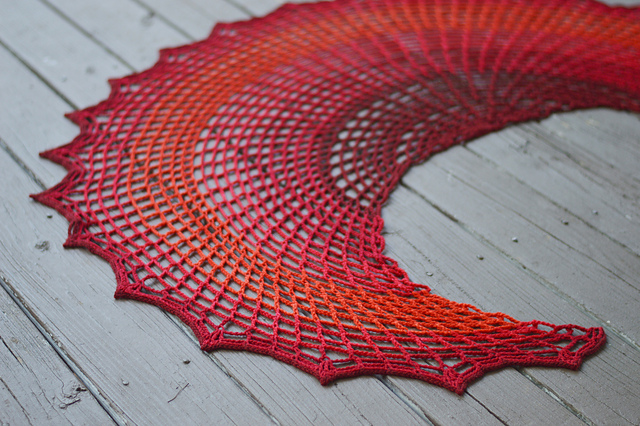 Sunset On Fire Shawl