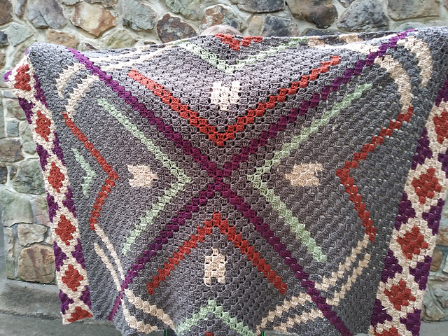 C2C Aztec Afghan