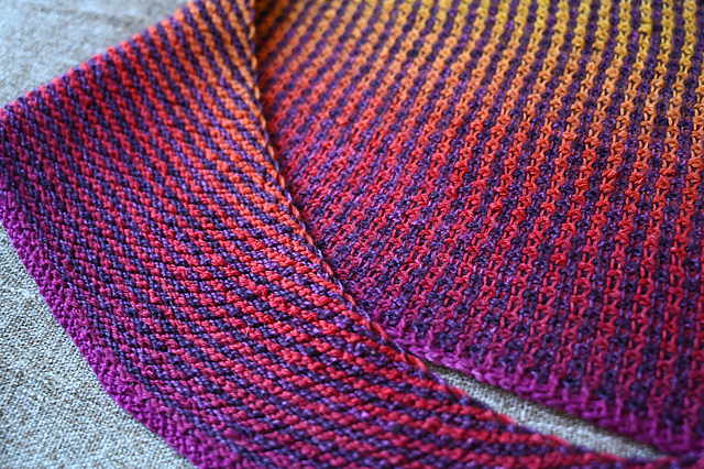 Solar Flare Tunisian Shawl