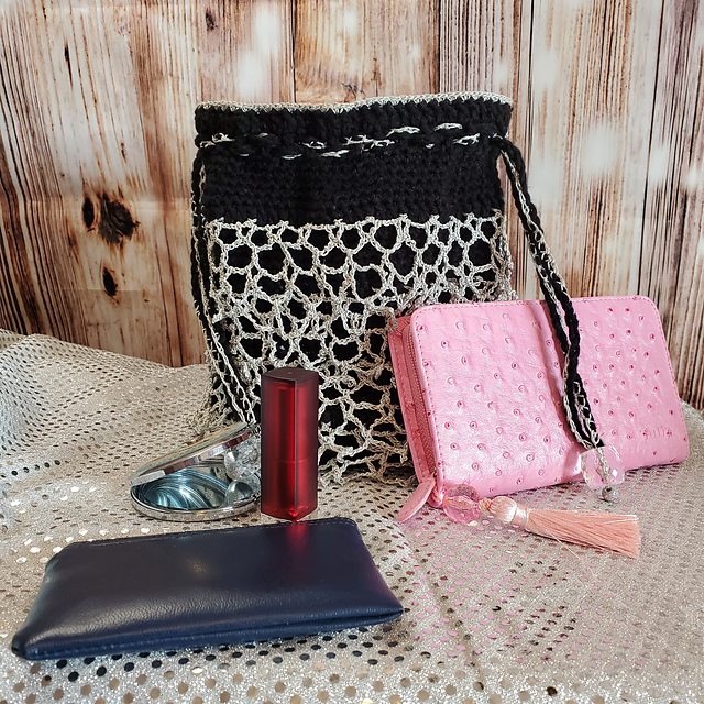 Graced with Lace Drawstring Bag