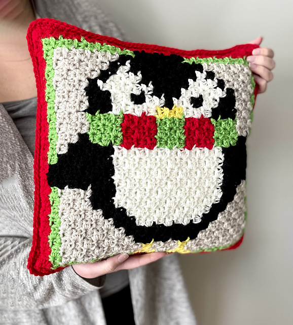 Christmas Penguin Pillow