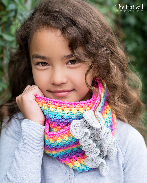 Rainbow Reflections Cowl Scarf
