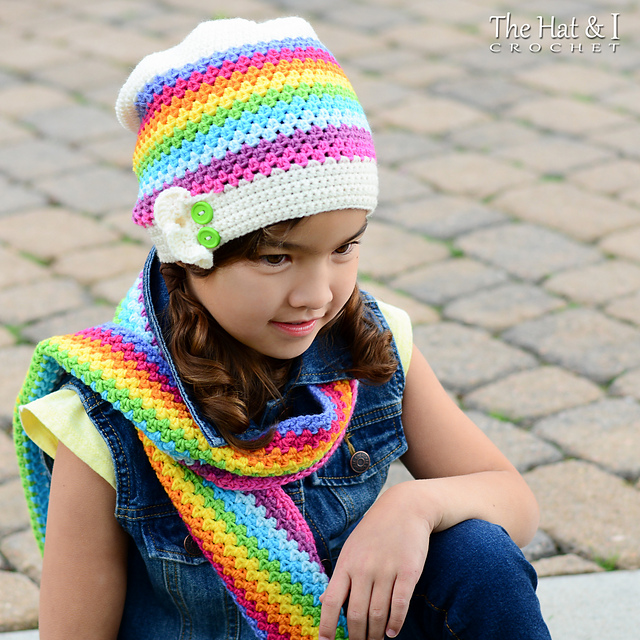 Crayon Box Hat & Scarf