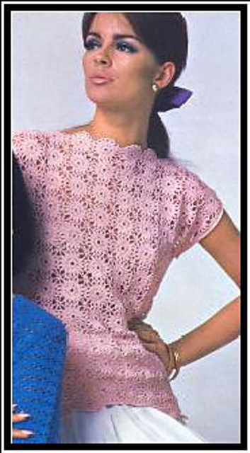 449-135 Lacy Open Weave Shell