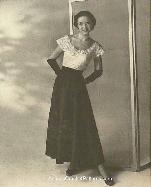 Lady's Lace Evening Blouse