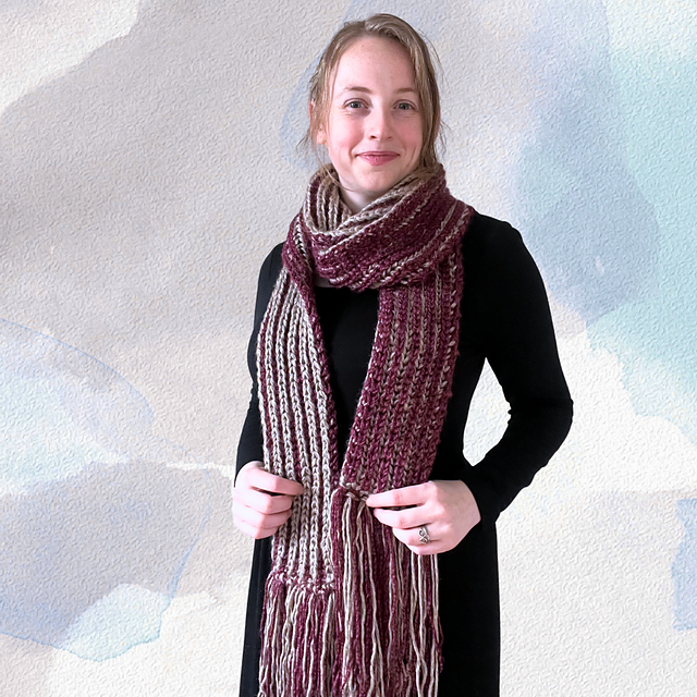 Any Yarn Brioche Scarf