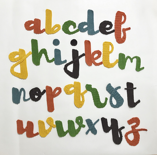 Angels & Rainbows font lowercase alphabet