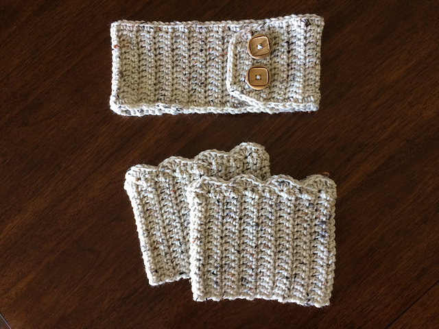 County Clare ear warmer & boot cuff set