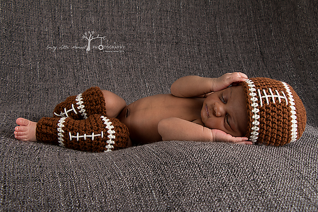 Football Beanie Hat and Leg Warmers Set