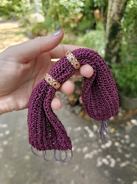 Open Stitch Purse with Beads