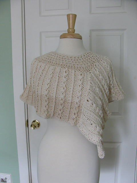 Twisted Rib Asymmetrical Ponchette