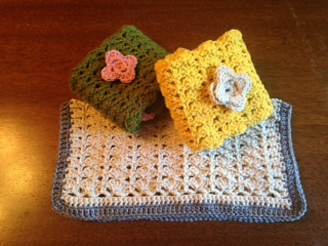 Flowers & Shells Baby Blanket / Lovey