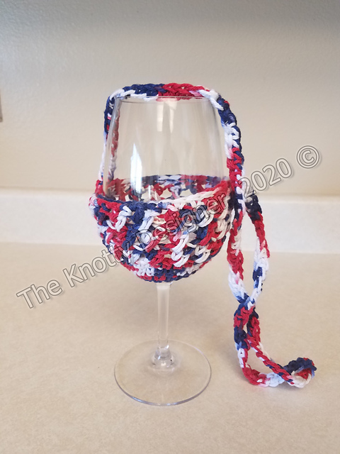 July 4th Inspired Wine Lanyard
