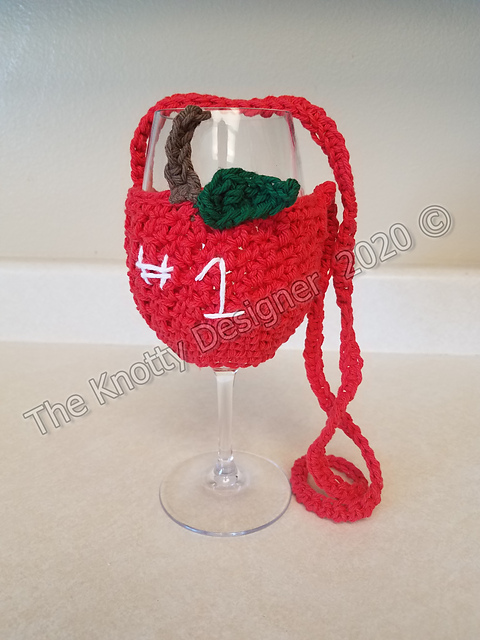 Apple Wine Glass Cozy