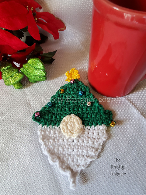 Christmas Tree Gnome Coaster