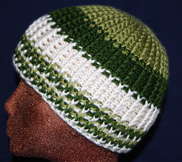 Knit-Look Ribbed Hat