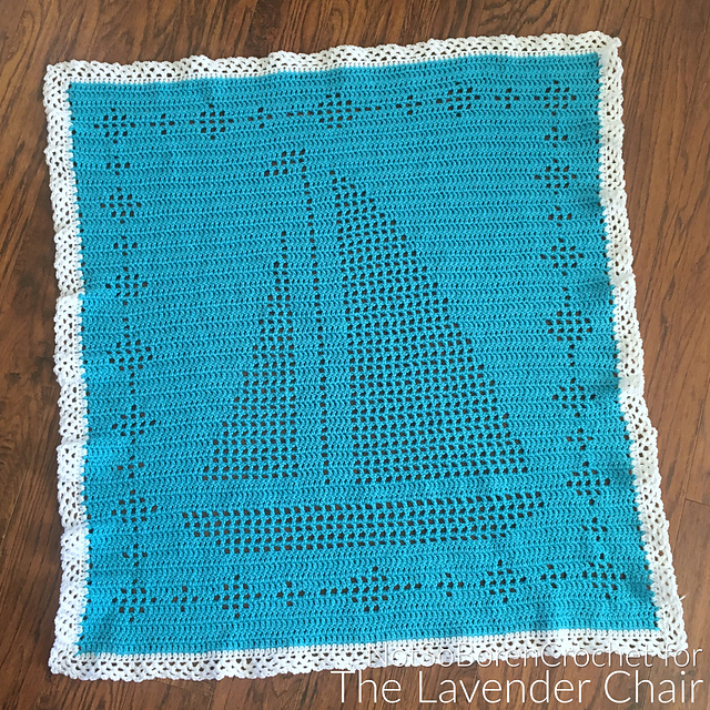 Filet Sailboat Blanket