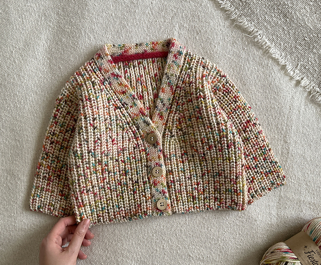 Ravelry: Confetti Cardigan Mini pattern by Nashwa Sakr