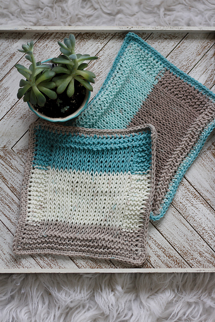 Faux Knit Dishcloth