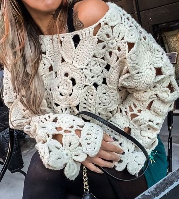 Boho Bloom Sweater