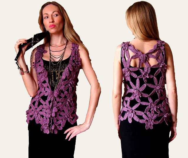 Flowers bohemian vest.