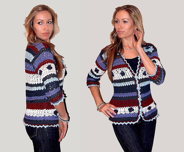 Multicolored stripy cardigan Chanel.