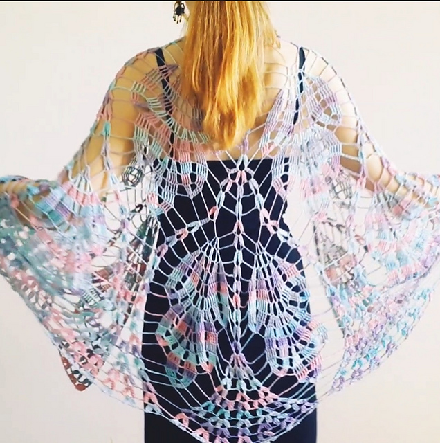 A Piecful shawl wrap.