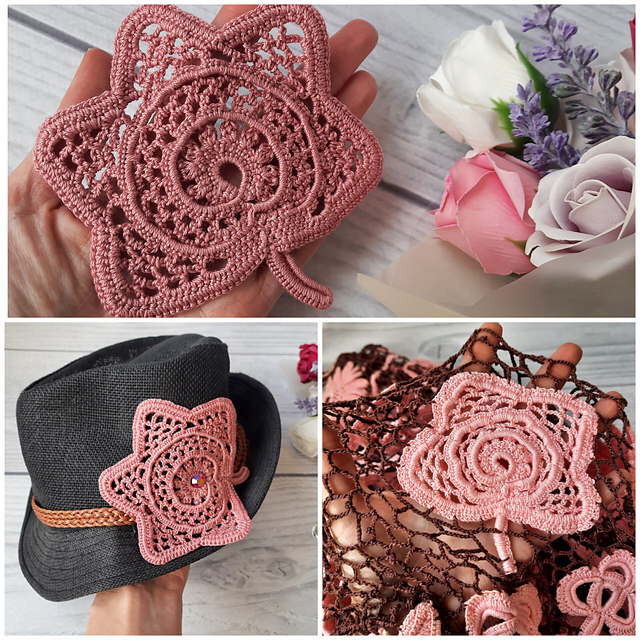 Flower + Branch Bouquet Applique