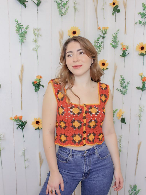 Ella Granny Square Top