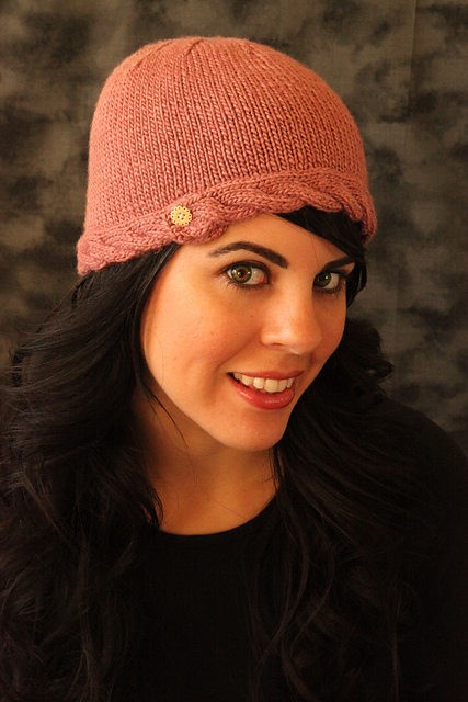 Cabled Brim Beanie