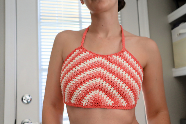 Linen Stitch Triangle Top
