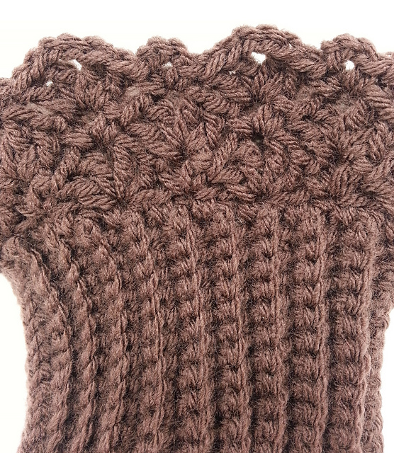 'Espresso Warm' Boot Cuffs and Fingerless Gloves