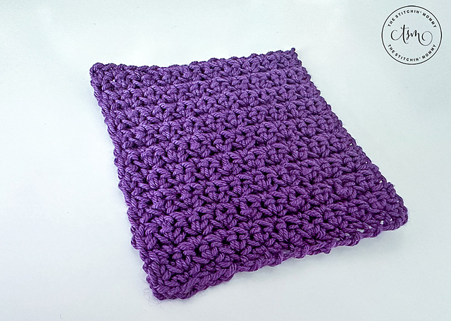 Single Crochet Grit Stitch Washcloth
