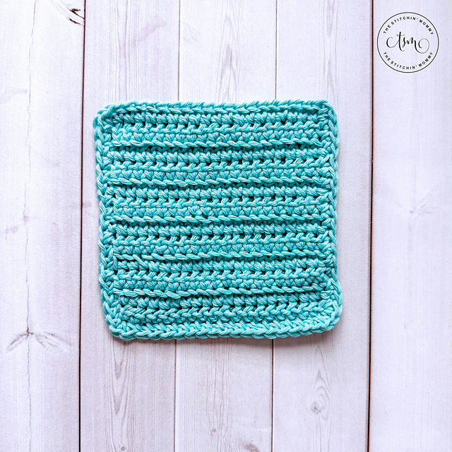 Linked Half Double Crochet Dishcloth