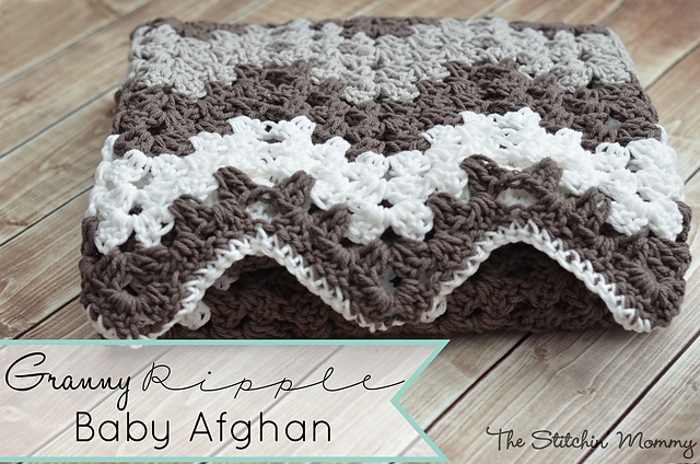 Random Stripe Granny Ripple Afghan