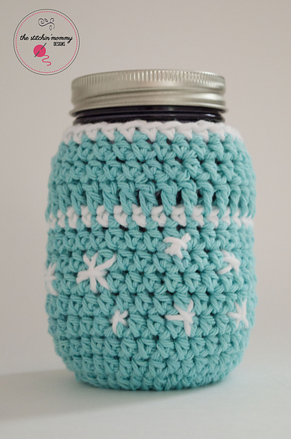 Frosty Snowflake Mason Jar Cozy