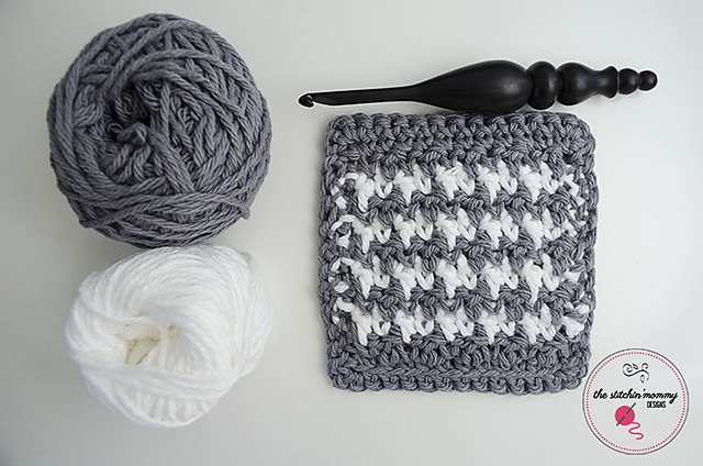 Houndstooth Coaster/Dishcloth
