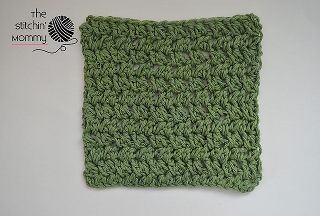 Spiked Box Stitch Dishcloth