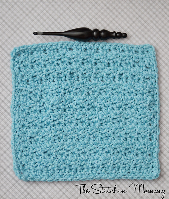 Half Double V Afghan Square