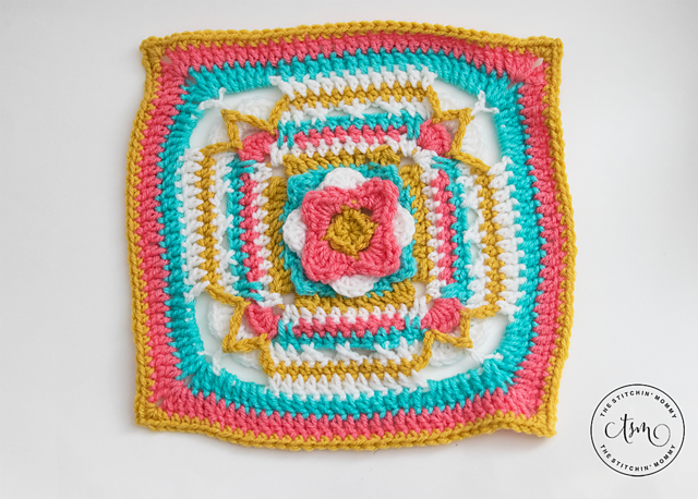Shells Aflutter 12 Inch Afghan Square