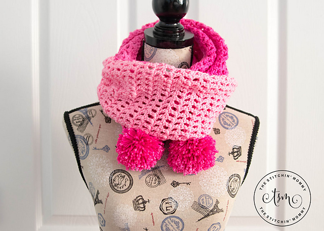 Pretty in Pink Angled Scarf