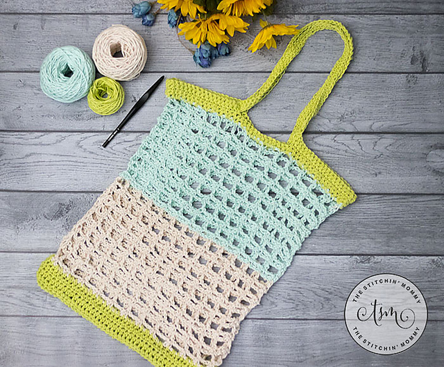 Ravelry: Simple Mesh Market Tote pattern by Amy Ramnarine