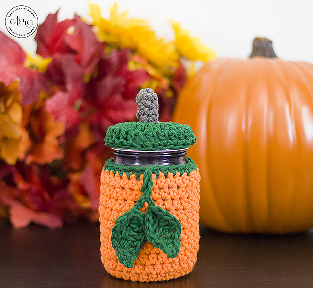 Pumpkin Mason Jar Cozy