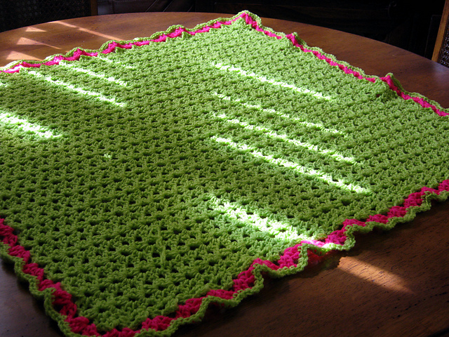 Double V-Stitch Baby Blanket