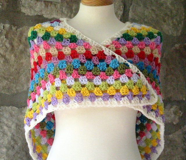 Granny Stripes Traditional Shawl