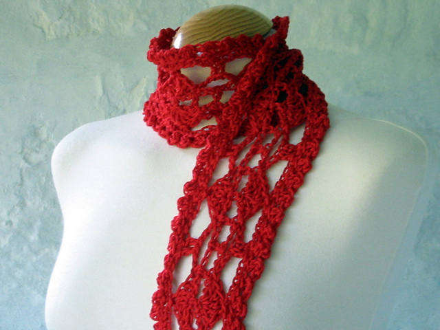 Scarlet Skinny Scarf