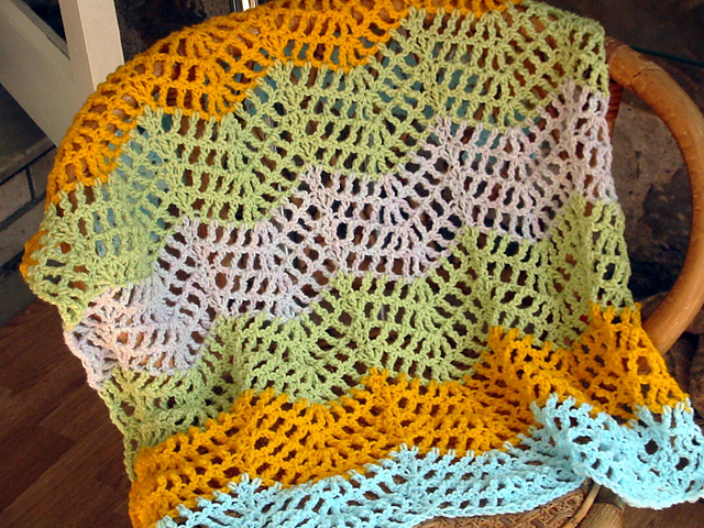 Baby's 1st Lacy Pastel Ripple Blanket